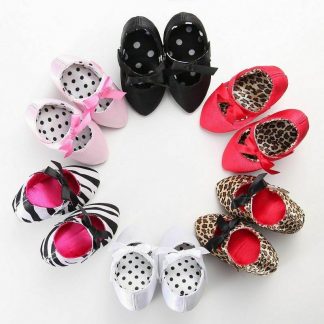 2019 Fashion Baby Girl Shoes High Heels for Photos Princess Kids Bowknot Crib Shoes 0-12M
