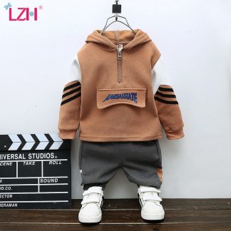 LZH Children Clothing Autumn Winter Casual Baby Boys Sportswear Hoodies Pants Outfit Suit Kids Boys Clothes Sets 1 2 3 4 Years