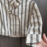 2021 New fashion Korean chic boys girls striped long sleeve thin shirts spring summer children irregular casual tops clothes photo review