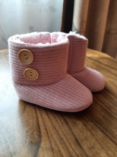 2020 Toddler Newborn Baby Crawling Shoes Booties Boy Girl Slippers Prewalker Trainers Fur Winter Flower First Walker photo review