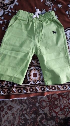 2020 Summer Boys Casual Shorts Children Cotton Elastic Waist Pants Toddler Kids Knee Length Pants Solid Color Baby Boys Clothes photo review