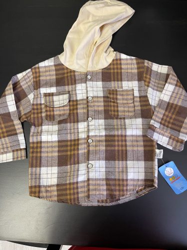 Children's Clothing Boys Shirts 2020 Autumn Kids Hooded Jacket Plaid Long-sleeved Shirt Spring Baby Boy Long Sleeve Tops photo review