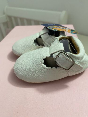 Citgeett Spring Infants Baby Girl Leather Shoes Anti-Slip Ruffle Hem Gift Sneaker Shoes photo review