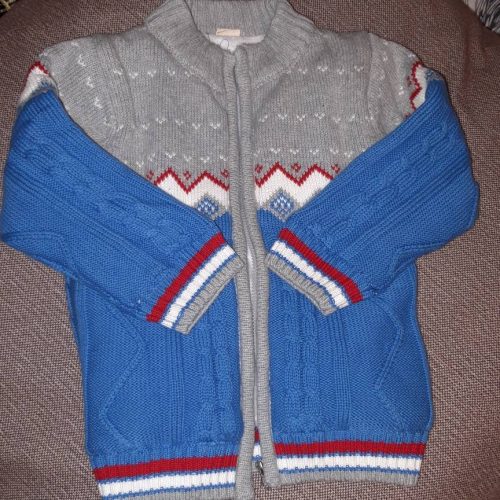 Brand Children Sweater Winter Spring Kids Knitted Sweaters For Boys Cardigan Thick Baby Jacket Velvet Lined Gray And Blue Coat photo review