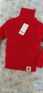 IENENS Kids Girl Sweater Tricots Turtleneck Pullover Baby Winter Tops Solid Color Sweaters Autumn Boy Girl Warm Sweater Pull photo review
