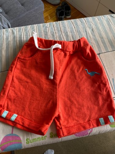 2021 Kids Boys Summer Fashion Beach Shorts Children Short Pants Kids Baby Boys Dinosaur Print Mid Waist Cotton Shorts Trousers photo review