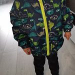 80-120cm Cute Dinosaur Spring Children Coat Autumn Kids Jacket Boys Outerwear Coats Active Boy Windbreaker Baby Clothes Clothing photo review