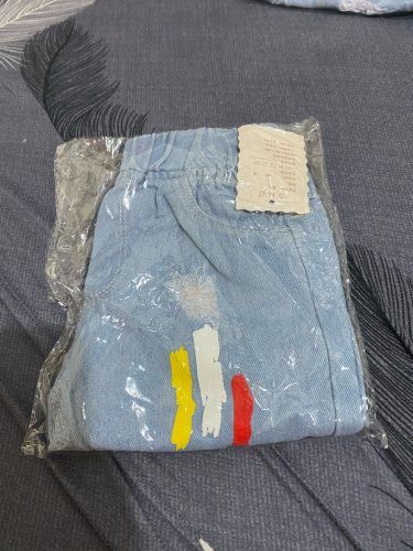 Baby Boy Shorts Jeans 2021 Summer Boys Printing Denim Cotton Casual Kids Short Pants For Children Trousers 2-8Years Clothing photo review
