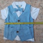 Baby Boys Gentleman Clothes Wedding Party Birthday Costume Kids Baby Boy Clothes Tops Shorts Sets 2PCS Outfit Summer Suit photo review