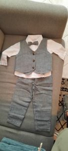 Baby Formal Suit Infant Blazer Toddler Gentleman Tuxedo Outfit Wedding Birthday Gift Winter Long Sleeve Clothes Set 4PCS photo review