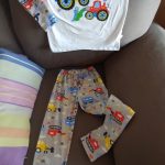 TUONXYE Children Excavator Pajamas For Boys 2021 Autumn Cotton Pyjamas Set Kids Pijama Short Sleeve Home Wear Sleepwear Suits photo review