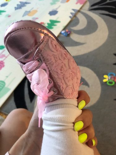 0-18M Baby Girl PU Leather Shoes Non-slip Lace Floral Embroidered Soft Shoes Prewalker Walking Toddler Kids Shoes Drop Shipping photo review