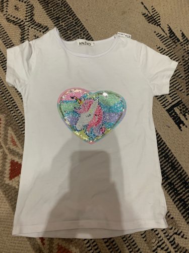 Baby Girl Unicorn t-shirt Tops Baby Girl T-shirt Big Girls Tee Shirts Children Girl 3-8 Years Summer Short Sleeves Cotton Tees photo review