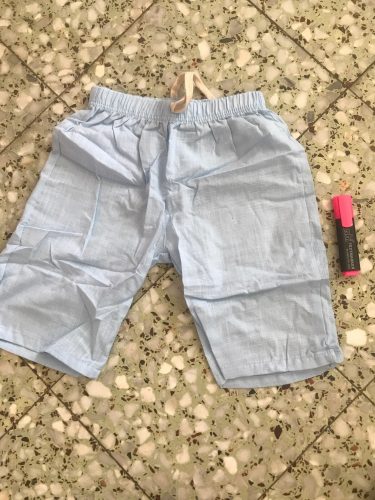 2-10 Yrs Kids Boys Trousers Knee Lenth Shorts Candy Color Girls Children Summer Beach Loose Shorts Pants Cotton&Linen photo review