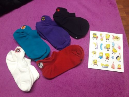 Kawaii Embroidered Expression Children Socks Cotton Harajuku Happy Funny Socks Kids Christmas Gifts Ankle 5Pairs/lot Size 1-9Y photo review