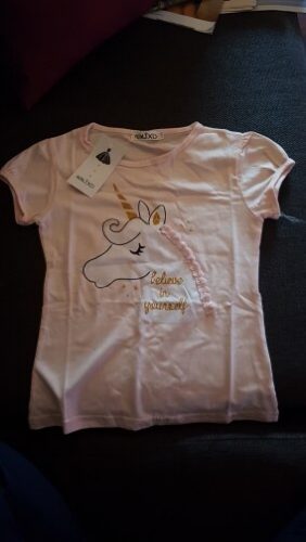 Baby Girl Unicorn t-shirt Tops Baby Girl T-shirt Big Girls Tee Shirts Children Girl 3-8 Years Summer Short Sleeves Cotton Tees photo review