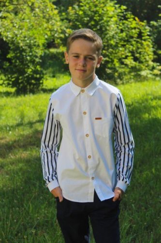 Teenage Boys Shirts School Shirt for Boys Turn Down Collar Shirt For Boys White Kids Teen Clothes 6 8 10 12 14 Year photo review