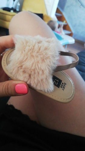 Summer Soft Hair Style Classic Baby Girl Slipper Sandals Breathable Baby Fur Shoes Simple Elastic Sandals Princess Baby photo review