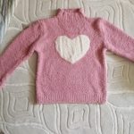 Humor Bear 3-7Y Baby Girls Knitted Sweater Winter Autumn Long Sleeve Warm Half High Collar Cute Heart Kids Sweater photo review