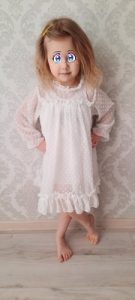 Autumn Kids Dresses for Girls Spring Cute Little Girl Long Sleeve Princess Dress Lace Collar Jacquard Weave Toddler Kids Costume photo review