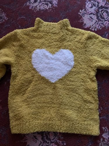 Humor Bear 3-7Y Baby Girls Knitted Sweater Winter Autumn Long Sleeve Warm Half High Collar Cute Heart Kids Sweater photo review