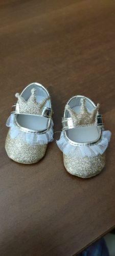 2019 Brand New Newborn Infant Baby Girl Princess Lace Crown Shoes Sequined Cotton Soft Sole Crib Prewalker Shoes First Walkers photo review