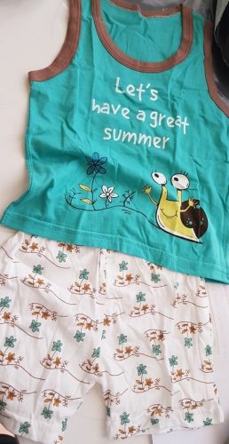 Summer Cute Cartoon 2PCS Kids Baby Boys Girls Cartoon Vest Top Shorts Pants Set Clothes Children Pajamas Girls Clothing Sets photo review