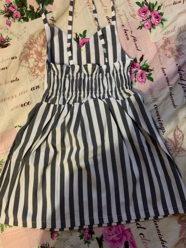 Pudcoco Summer Toddler Baby Girl Clothes Sleeveless Striped Strap Dress Outfit Summer Clothes Sundress photo review