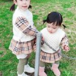 pretty princess autumn winter warm thicken full sleeve plaid knitting bow dresses toddler kids baby girl sweater 6M-5Y photo review