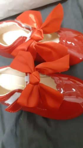 Children's Candy Color Baby Shoes Soft Bottom 2020 Spring Smooth Leather Children Girl Shoes Princess Party Shoes Bow-tie D04203 photo review