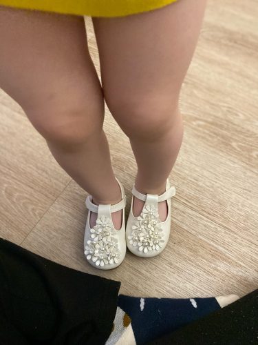 Girls Flowers Pearl Baby Toddler Shoes Children 's Leather Shoes of Autumn New Kids Princess Shoes photo review