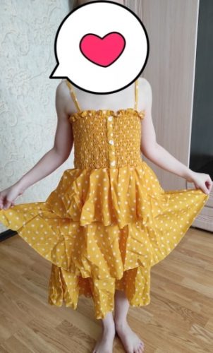 HE Hello Enjoy Girls Dresses 2021 Summer Teenagers Dot Sling Princess Cake Elegant Children Kids Clothes Girl Dress 4 8 10 Years photo review