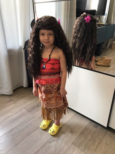 VOGUEON Moana Adventure Outfit Girls Summer Vaiana Fancy Dress Up Clothes Children Birthday Party Photography Princess Costume photo review