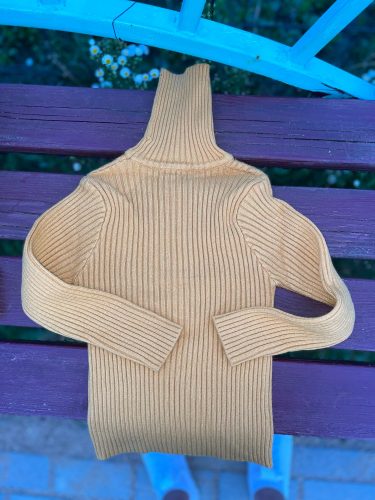 Babyinstar Baby Boys Solid Color Turtleneck Knitted Pullover Sweater Baby Girl Winter Clothes Long Sleeve Bottoming Knitting Top photo review