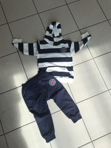 Boys Clothes Set 2021 Spring Autumn Children Striped Hooded Clothing 2pcs Toddler Outfit Sweatshirt 1 2 3 4 Years Kids Tracksuit photo review