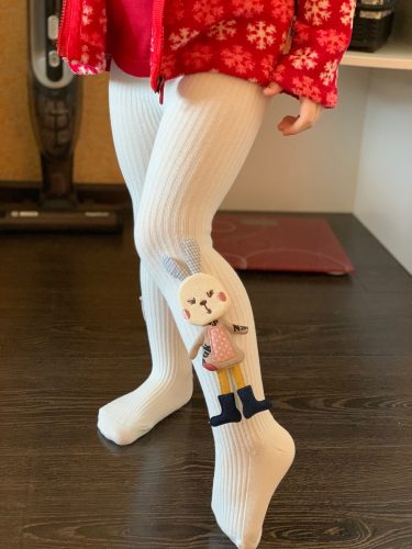 Spring Autumn Kids Knitted Children Pantyhose Cotton Double Needle Tights for Girls Cute Animal Baby Girl Winter Clothes photo review