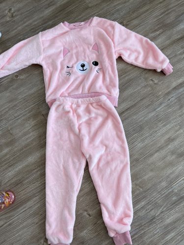Baby Boy Girl Clothes Pajamas Set Flannel Fleece Toddler Child Warm Catoon Bear Sleepwear Kids Home Suit Winter Fall Spring 1-8Y photo review