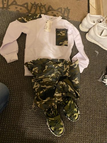 2019 Brand New 2-9Y Toddler Kids Baby Boy Clothing Set Pocket Pullover Tops Camo Pant 2PCS Outfits Tracksuit Long Sleeve Outfits photo review