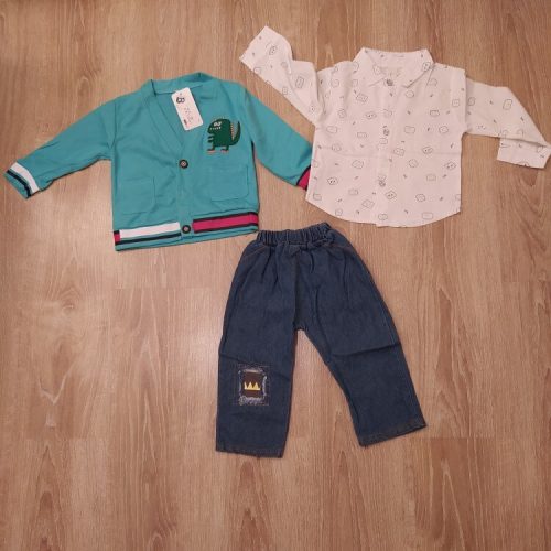 Spring Autumn Outfits Baby Girls Clothes Boy Infant Cotton Suits Hooded Zipper Jacket T Shirt Pants 3pcs/sets Boys Kids Hoodies photo review