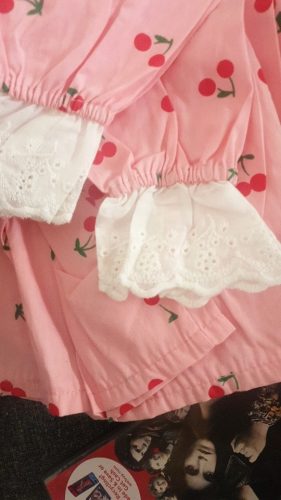 Kids Girls Summer Pajamas Children Sleepwear Baby Pajamas Sets Girls Flower Lace Cotton Nightwear Clothes Kids Clothing 2-7Y photo review