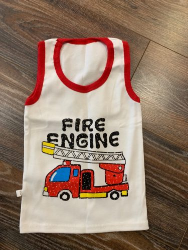 Summer Kids 100%Cotton T Shirts Boys Girls Baby Cartoon Printed Sleeveless Vests Clothes For 2-7 Years Children Clothing Gift CN photo review