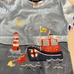 2021 Summer 2-10T Children'S Birthday Clothing Dinosaur Car Striped Print Short Sleeve Basic Tops Cartoon T Shirt For Kids Boy photo review