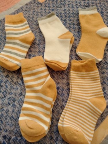 Kids Sock 1 piece=5 pair Children's Cotton Socks Student Socks Floor Socks Autumn Winter Spring Boys And Girls Multi Color Sock photo review
