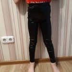 Children's pants leggings Autumn new thin models girls Pu leather popular imitation leather pants Elastic Solid Kids Trousers photo review