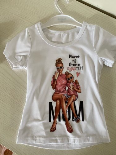 ZZSYKD Summer Super Mom Baby Girl Tshirt Vogue Boys T Shirts Mother And Baby Love Life Lovely Printing Kawaii Kids T Shirt Cozy photo review