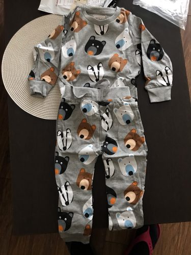   Jumping Meters New Baby Boys Clothing Sets Autumn Winter Cartoon Tiger Printed Cotton Boys Girls Outfit Long Sleeve Shirt Pant photo review