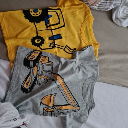 2-10Y Cartoon Print Baby Boys T Shirt for Summer Infant Boy Excavator T-Shirts Short Sleeves Kids Clothes Toddler Cotton Tops photo review
