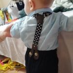 Top and Top Autumn Kids Boys Clothes Set Baby Boy Gentleman Outfit Long Sleeve Romper Shirt with Bow Tie Suspenders Trousers photo review