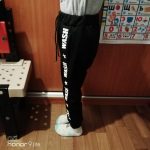 Retail New Girls Pants For 3-10 Yeas Fashion Letter Boys Girls Casual Sport Pants Cotton Kids Children Trousers photo review
