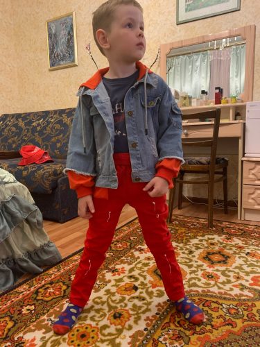 Children casual pants kids jeans 2020 spring autumn new boys wild Korean lacquer dot casual pants fashion baby trousers 2-6 year photo review